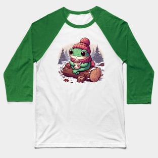 Hot Cocoa Frog Baseball T-Shirt